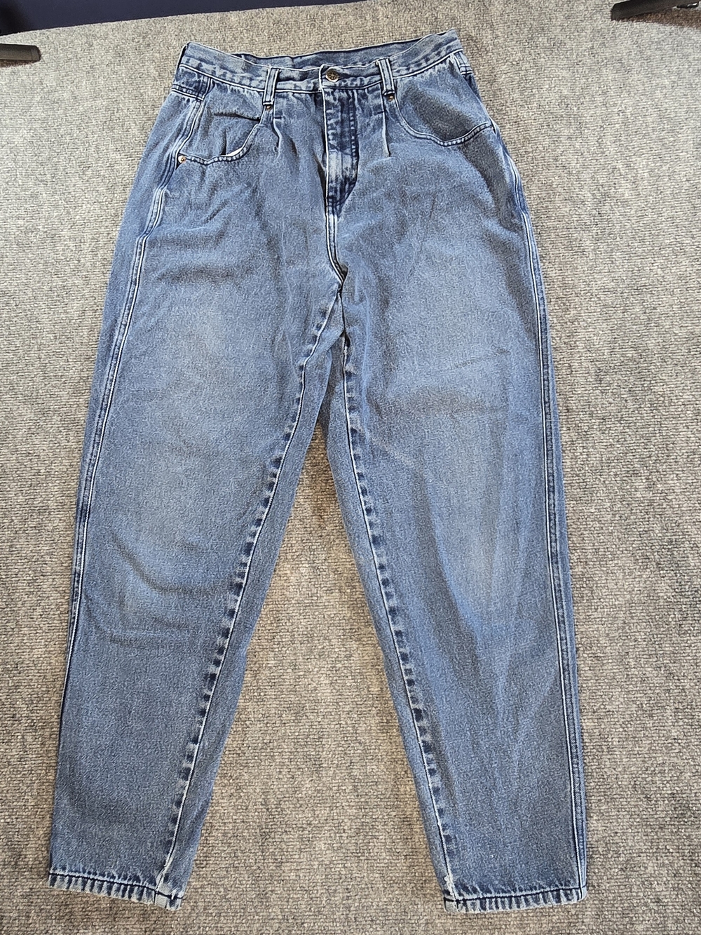 Vintage Brittania Barrel Leg Jeans Womens Size 10 High Rise Tapered Mom Fit Deni